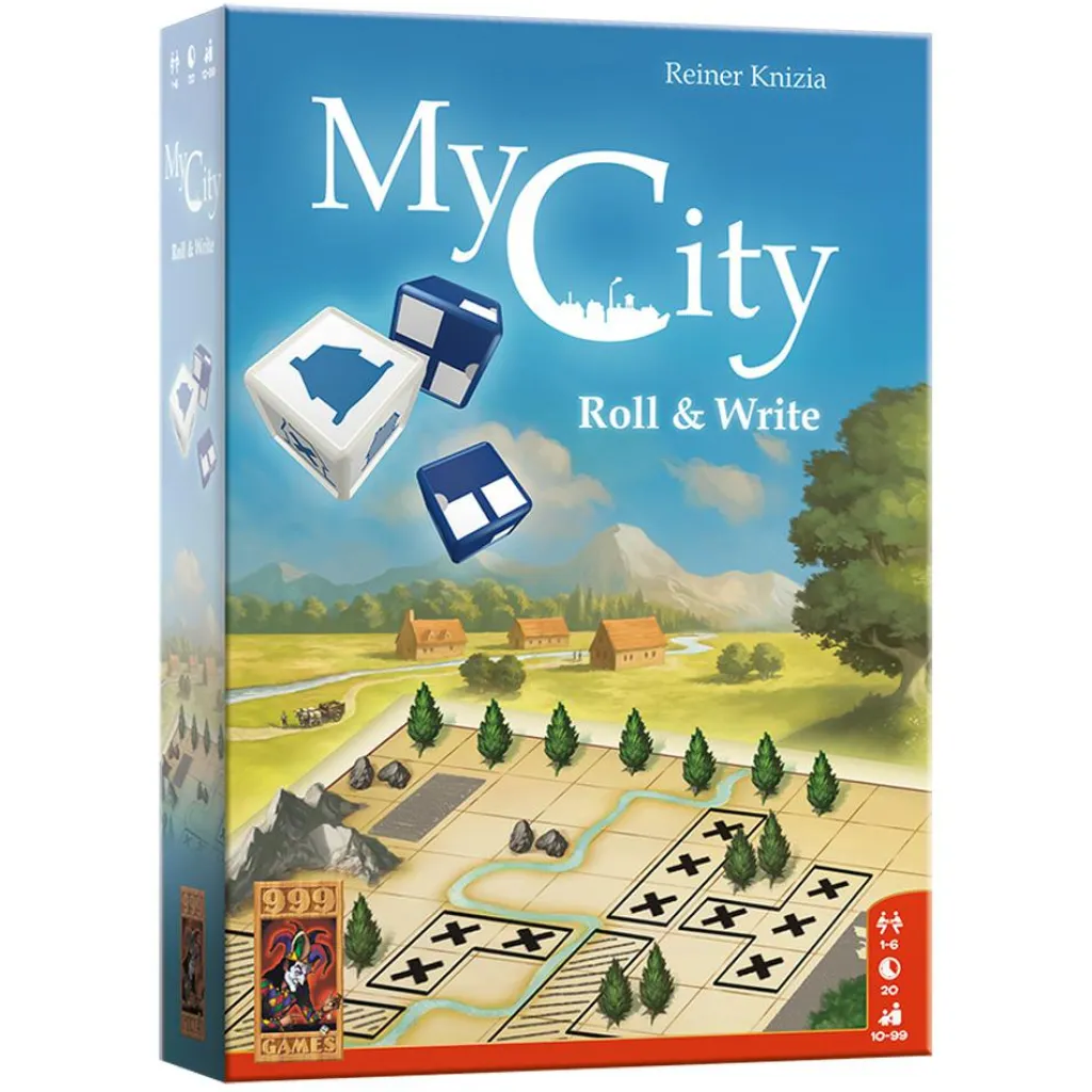 999 Games My City Roll & Write dobbelspel< Buitenspelen & Spelletjes