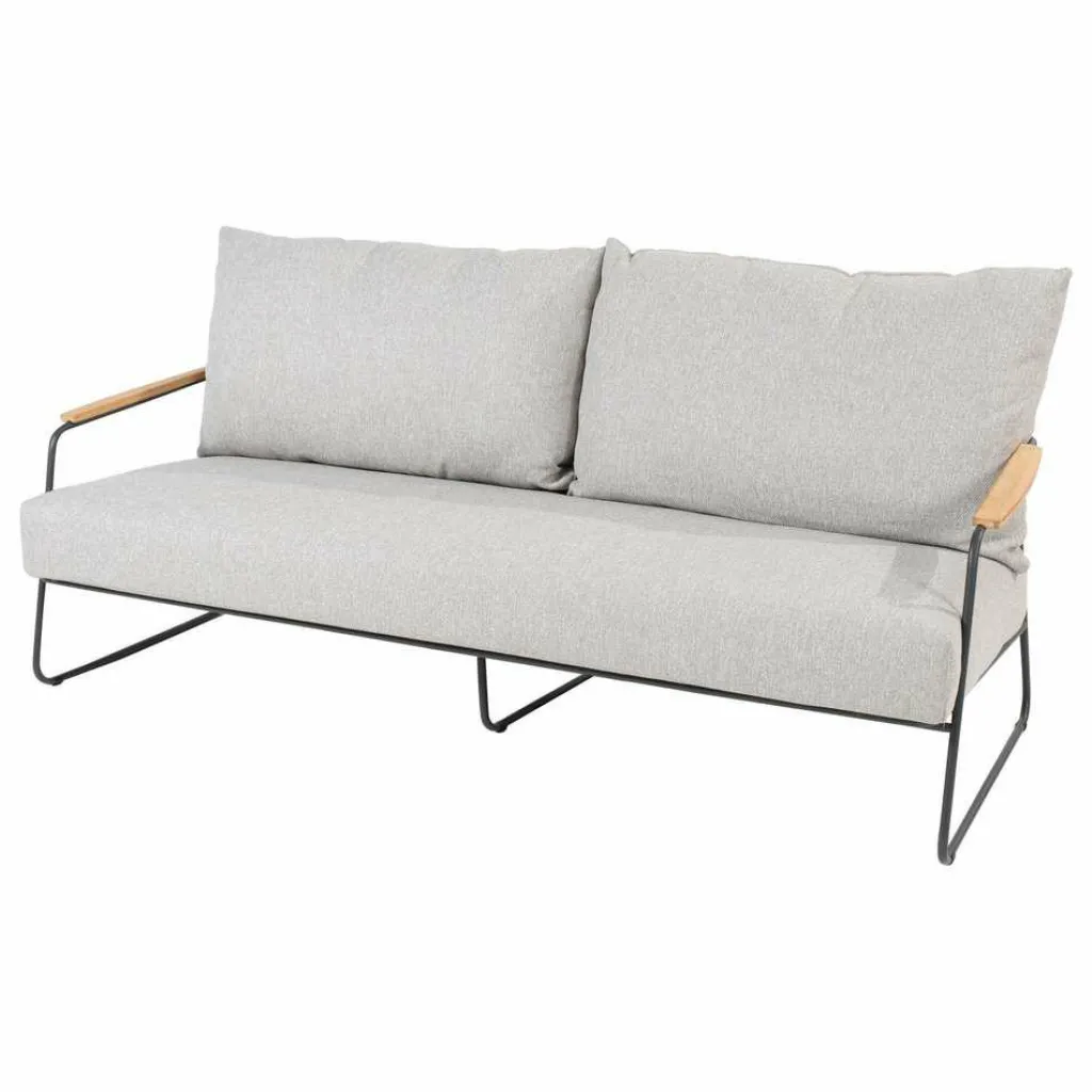4 Seasons Outdoor Balade loungebank antraciet zwart teak< Tuinbanken