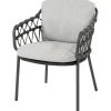 Tuinstoelen-4 Seasons Outdoor  Calpi dining tuinstoel anthracite zwart