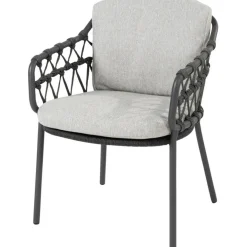 Tuinstoelen-4 Seasons Outdoor  Calpi dining tuinstoel anthracite zwart