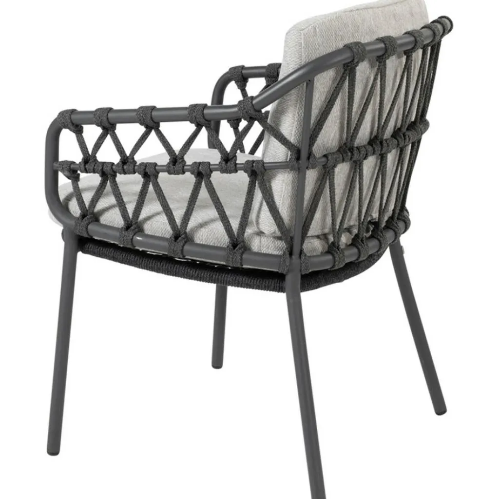 Tuinstoelen-4 Seasons Outdoor Calpi dining tuinstoel anthracite zwart