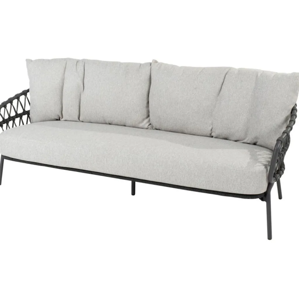 4 Seasons Outdoor Calpi loungebank anthracite zwart< Tuinbanken