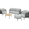 Loungesets-4 Seasons Outdoor  Fabrice Yoga ø 73 cm loungeset antraciet