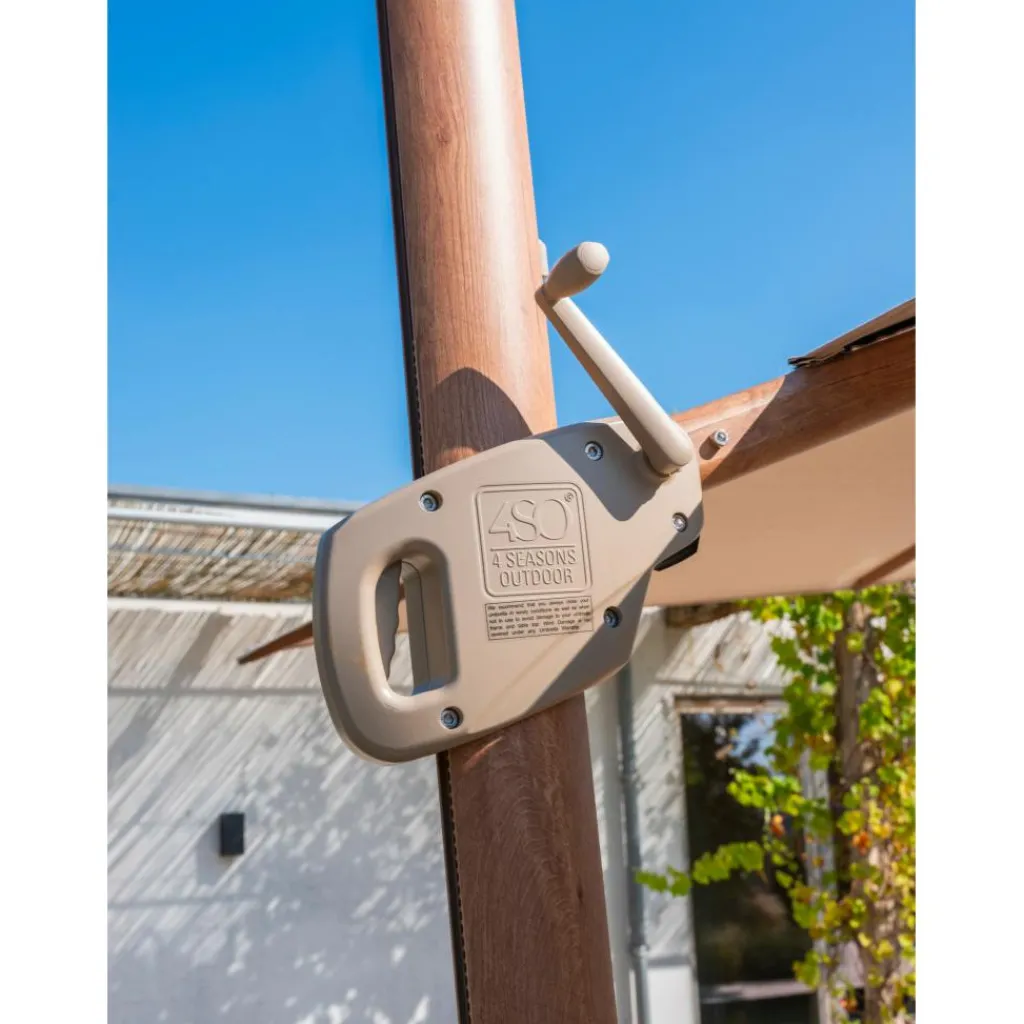 4 Seasons Outdoor Hacienda parasol 300 x 400 cm zand< Parasols