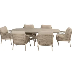 4 Seasons Outdoor  Nevada 250 x 105 cm Sardinia 6 tuinset latte< Tuinsets