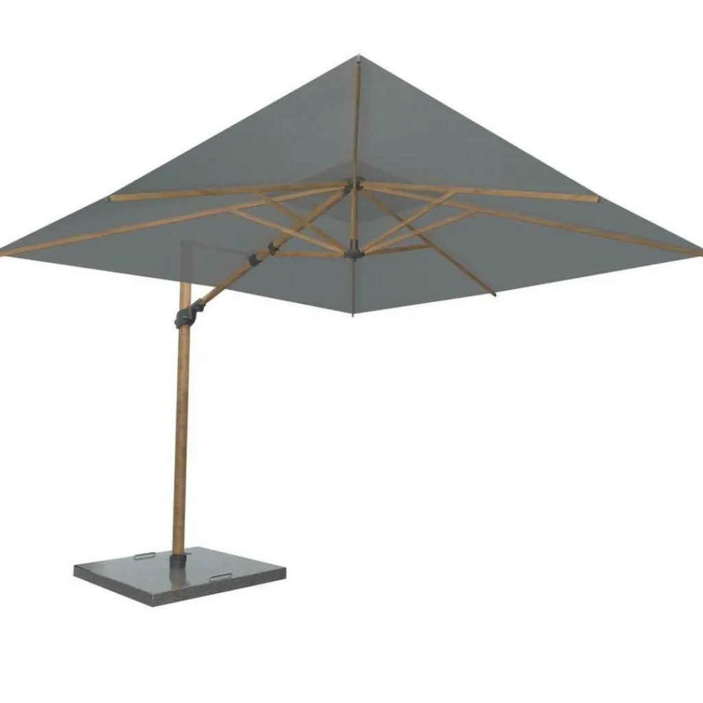 Parasols-4 Seasons Outdoor Siesta Premium parasol 300 x 300 charcoal wood