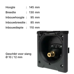 ABL City leidingwater invoerdoos zwart< Tankdoorvoeren & Afvoerpluggen