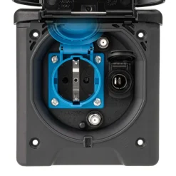 ABL 12V en TV wanduitvoerdoos zwart< Camping Elektra