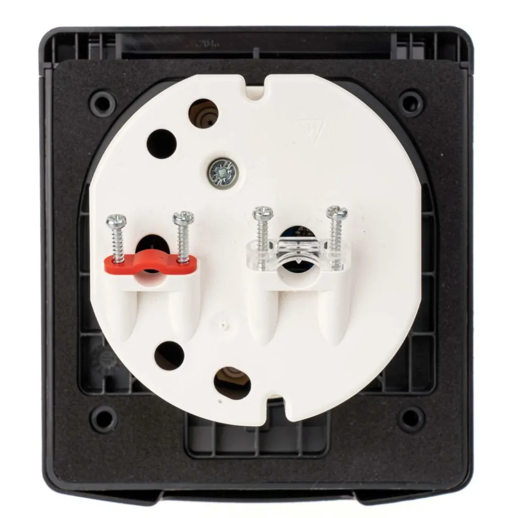 ABL 12V en TV wanduitvoerdoos zwart< Camping Elektra