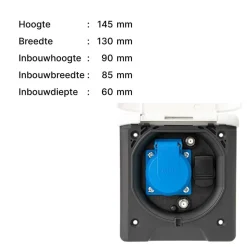 Camping Elektra-ABL 12V en TV wanduitvoerdoos wit