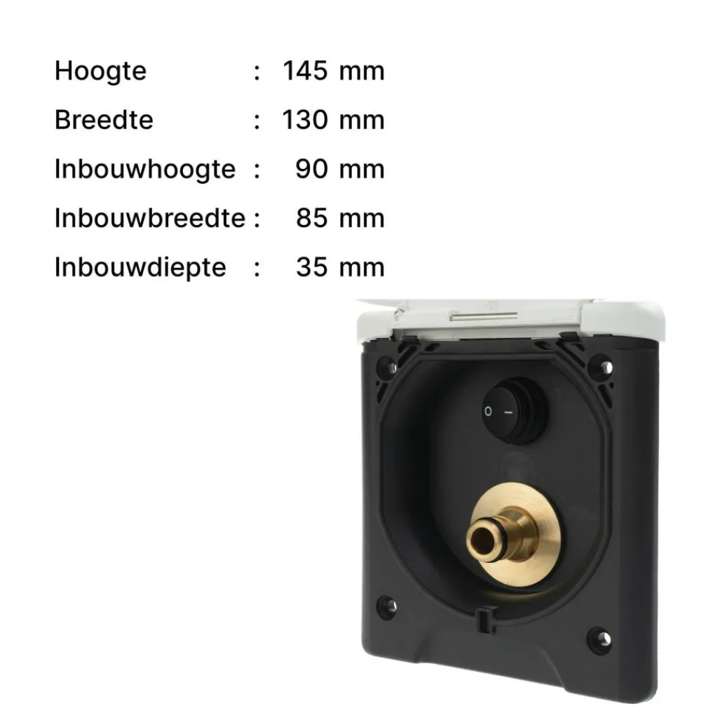 Tankdoorvoeren & Afvoerpluggen-ABL Water in- en uitvoerdoos wit