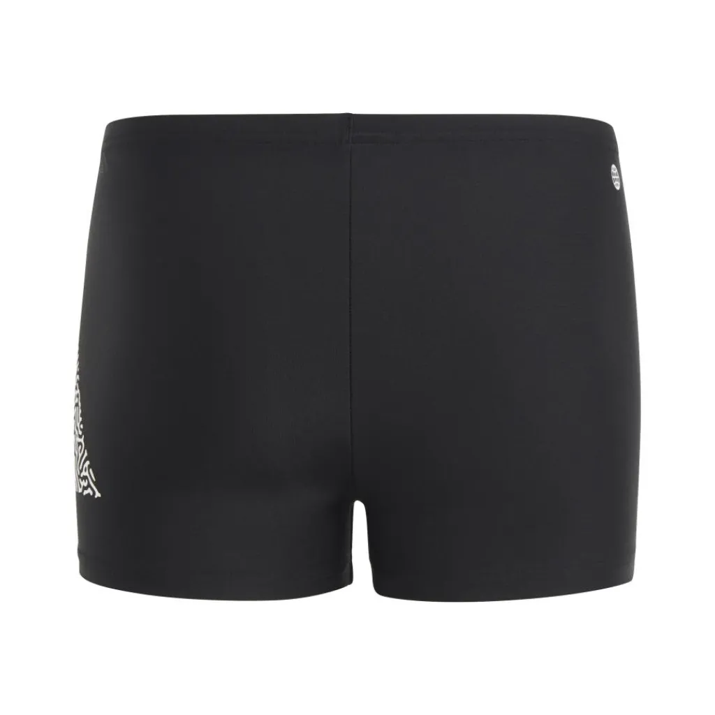 adidas 3 Bar Logo zwemboxer junior black white< Zwembroek