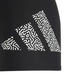 adidas 3 Bar Logo zwemboxer junior black white< Zwembroek