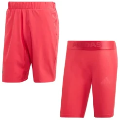 Tenniskleding-adidas 2 in 1 HEAT.RDY tennisshort heren power pink