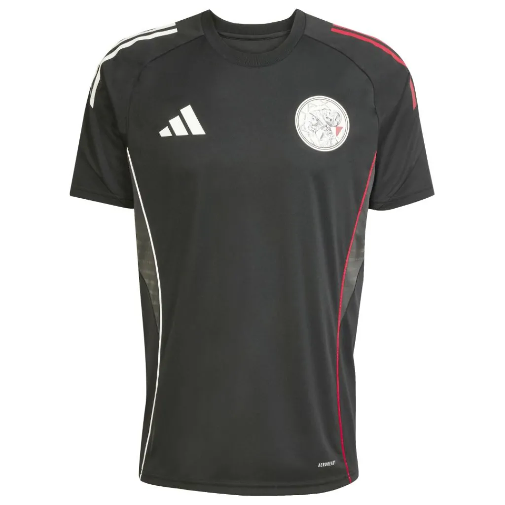 Voetbalkleding-adidas Ajax Tiro 25 voetbalshirt heren black white bold red