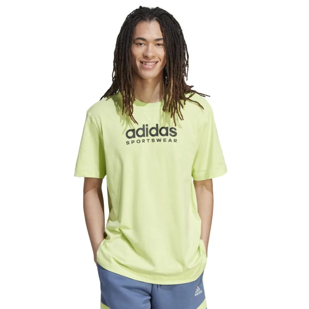 adidas ALL SZN Graphic shirt heren pulse lime< Shirts, Polo's & Blouses