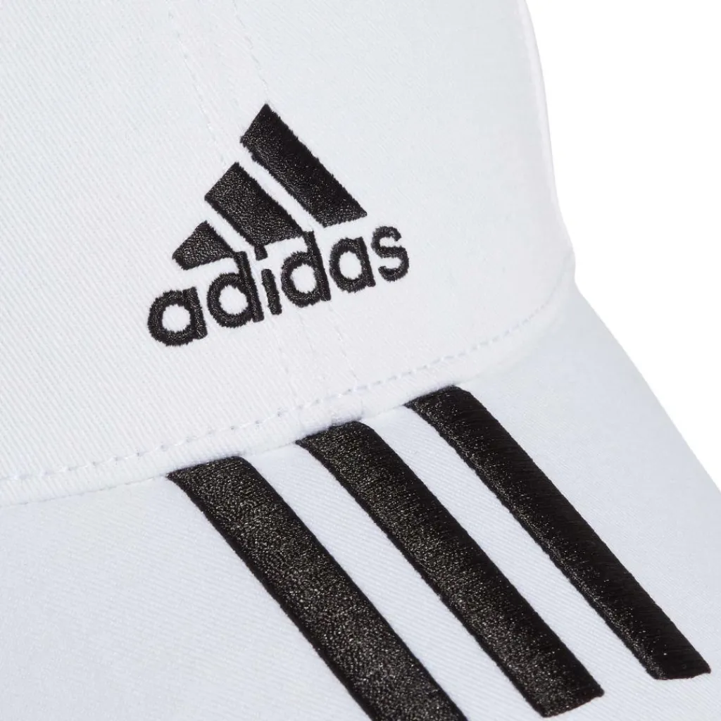 Tenniskleding-adidas Baseball 3-Stripes Twill tennispet white - L