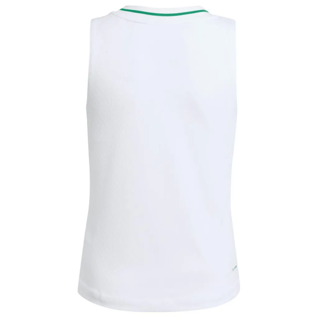 Tenniskleding-adidas Climacool tennis tanktop junior white