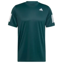 Tenniskleding-adidas Club Climacool 3-Stripes tennisshirt heren aurora ivy