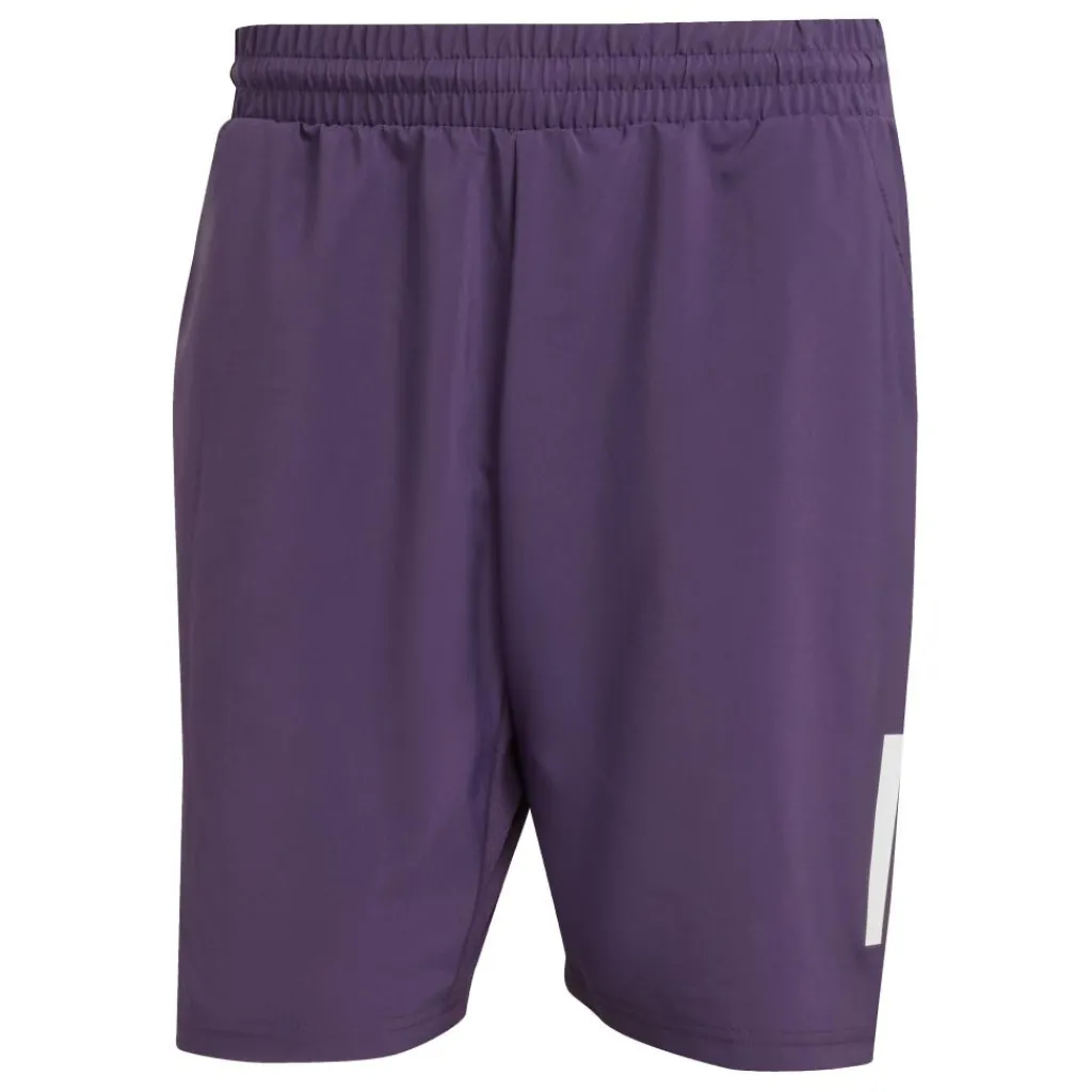 Tenniskleding-adidas Club Climacool 3-Stripes tennisshort heren aurora plum
