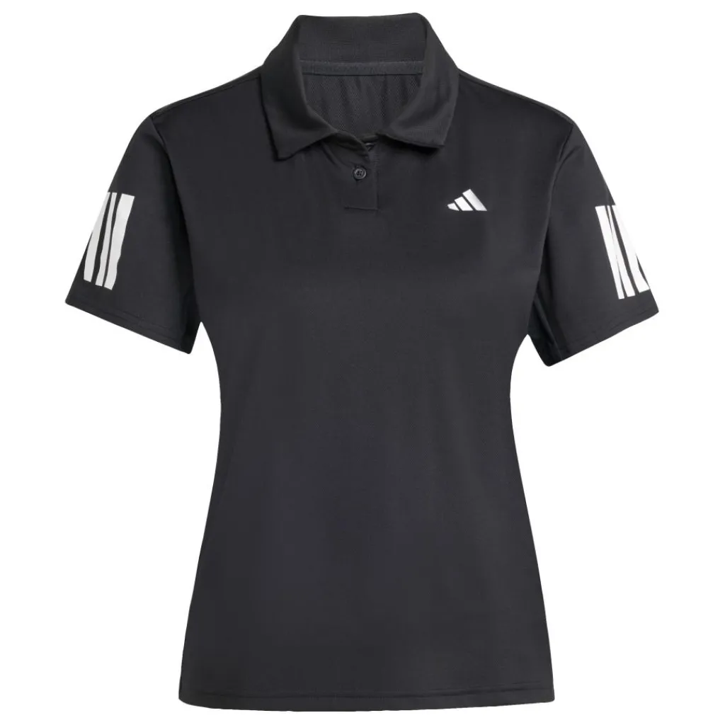 Tenniskleding-adidas Club Climacool 3-Stripes tennispolo dames black