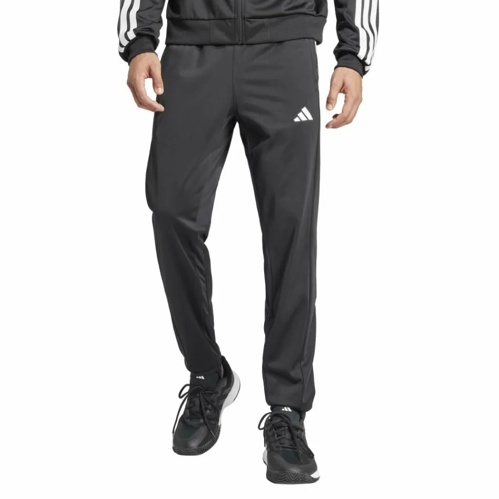 Tenniskleding-adidas Club 3-stripes knitted trainingsbroek heren black