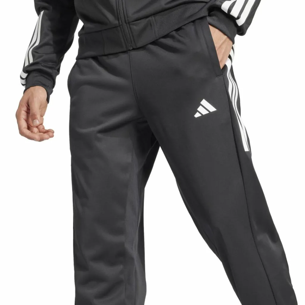 Tenniskleding-adidas Club 3-stripes knitted trainingsbroek heren black