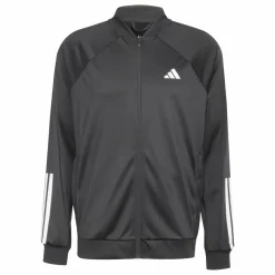 Tenniskleding-adidas Club 3-stripes knitted trainingsjack heren black