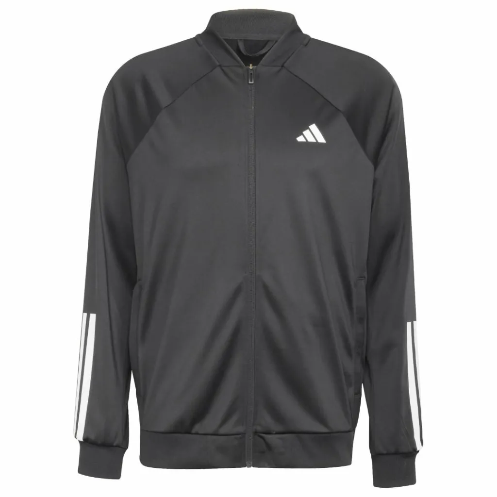 Tenniskleding-adidas Club 3-stripes knitted trainingsjack heren black