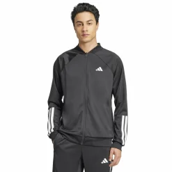 Tenniskleding-adidas Club 3-stripes knitted trainingsjack heren black