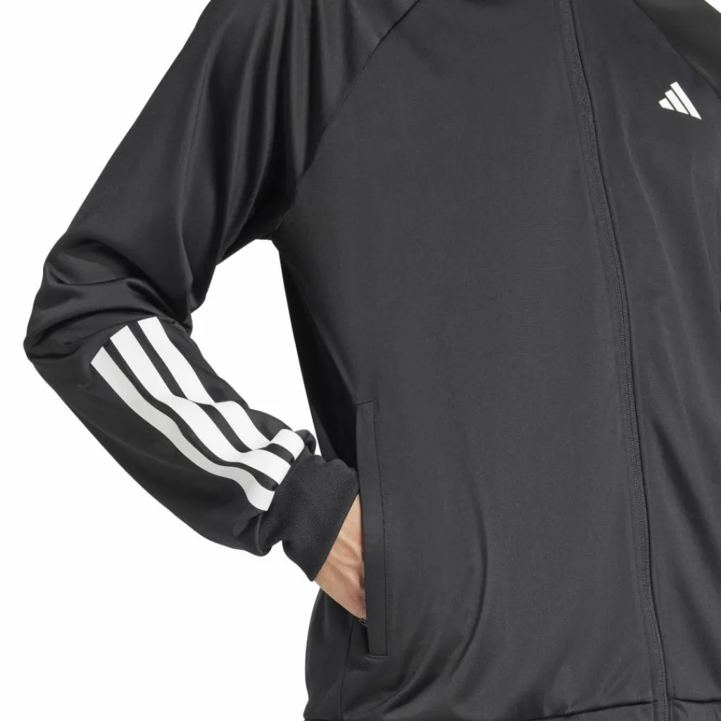 Tenniskleding-adidas Club 3-stripes knitted trainingsjack heren black