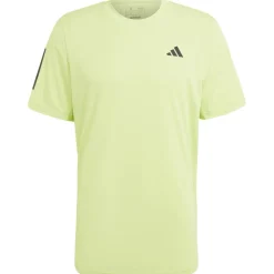 Tenniskleding-adidas Club 3-Stripes tennisshirt heren pulse lime