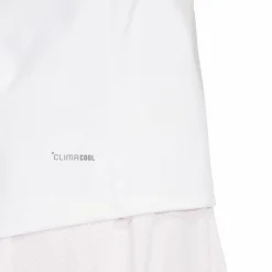 Tenniskleding-adidas Club 3-stripes tennisshirt dames white