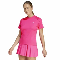 adidas Club 3-stripes tennisshirt dames lucid pink< Tenniskleding