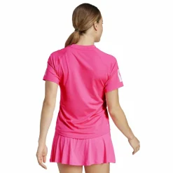 adidas Club 3-stripes tennisshirt dames lucid pink< Tenniskleding