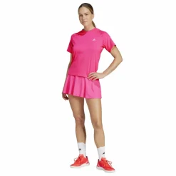 adidas Club 3-stripes tennisshirt dames lucid pink< Tenniskleding