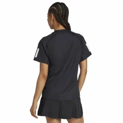 Tenniskleding-adidas Club 3-stripes tennisshirt dames black