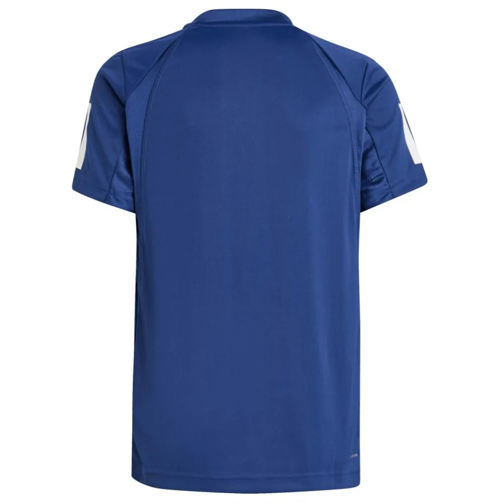 Tenniskleding-adidas Club 3-Stripes tennisshirt junior dark blue