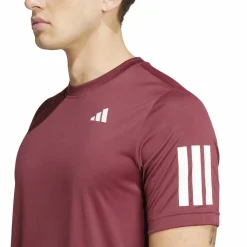 adidas Club 3-stripes tennisshirt heren shadow red< Tenniskleding