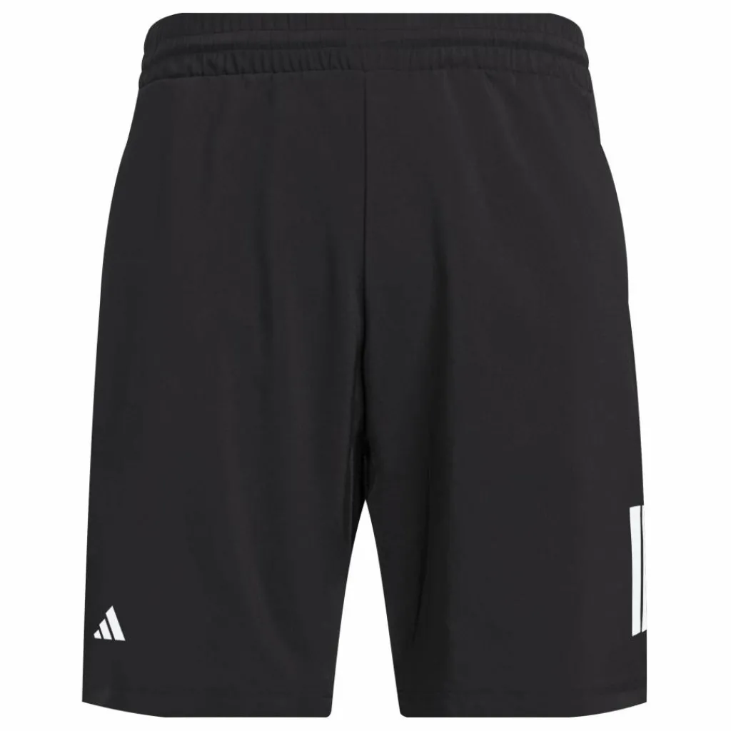 Tenniskleding-adidas Club 3-stripes tennisshort junior black