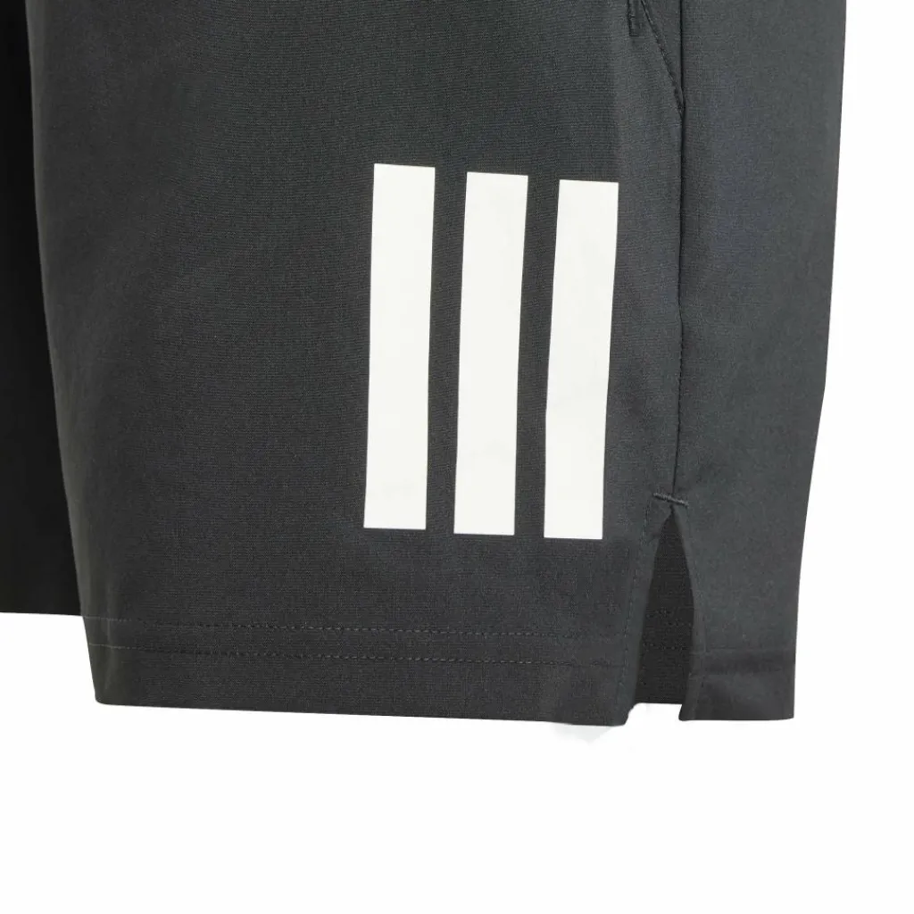Tenniskleding-adidas Club 3-stripes tennisshort junior black