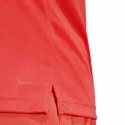 Tenniskleding-adidas Club 3-stripes tennisshirt heren semi lucid red