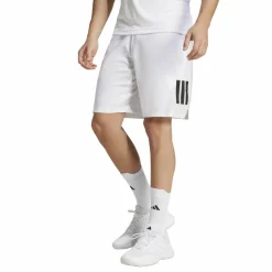 Tenniskleding-adidas Club 3-stripes tennisshort heren white