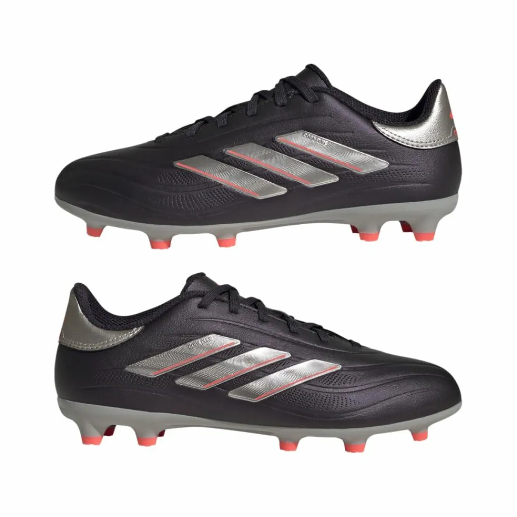 Voetbalschoenen-adidas Copa Pure 2 League FG voetbalschoenen junior aurora black platinum metallic turbo