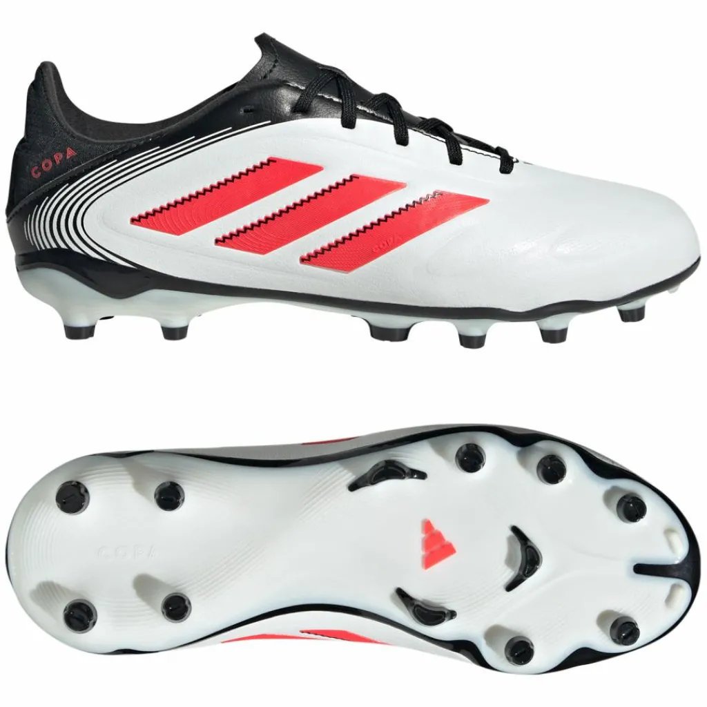 Voetbalschoenen-adidas Copa Pure 3 League FG MG voetbalschoenen junior cloud white lucid red core black