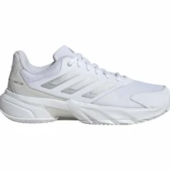 Tennisschoenen-adidas Courtjam Control 3 Clay tennisschoenen dames cloud white silver metallic grey one