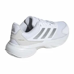 Tennisschoenen-adidas Courtjam Control 3 Clay tennisschoenen dames cloud white silver metallic grey one