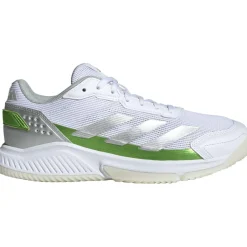 adidas Courtquick padelschoenen dames cloud white silver metallic lucid lemon< Padelschoenen