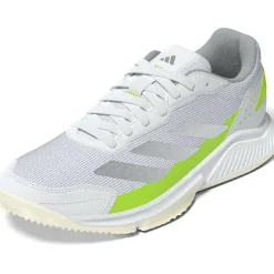 adidas Courtquick padelschoenen dames cloud white silver metallic lucid lemon< Padelschoenen