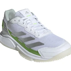 adidas Courtquick padelschoenen dames cloud white silver metallic lucid lemon< Padelschoenen